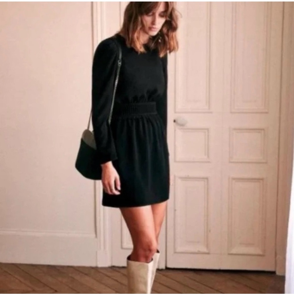 Sezane Robe Malou NWT size 42/10 Long Sleeve Mini Dress